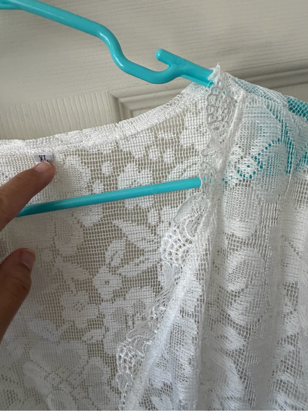 White Lace Long Sleeve Maxi Dress - Picture 3 of 6